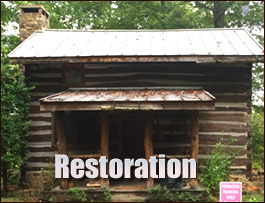 Historic Log Cabin Restoration  Glen Alpine, North Carolina